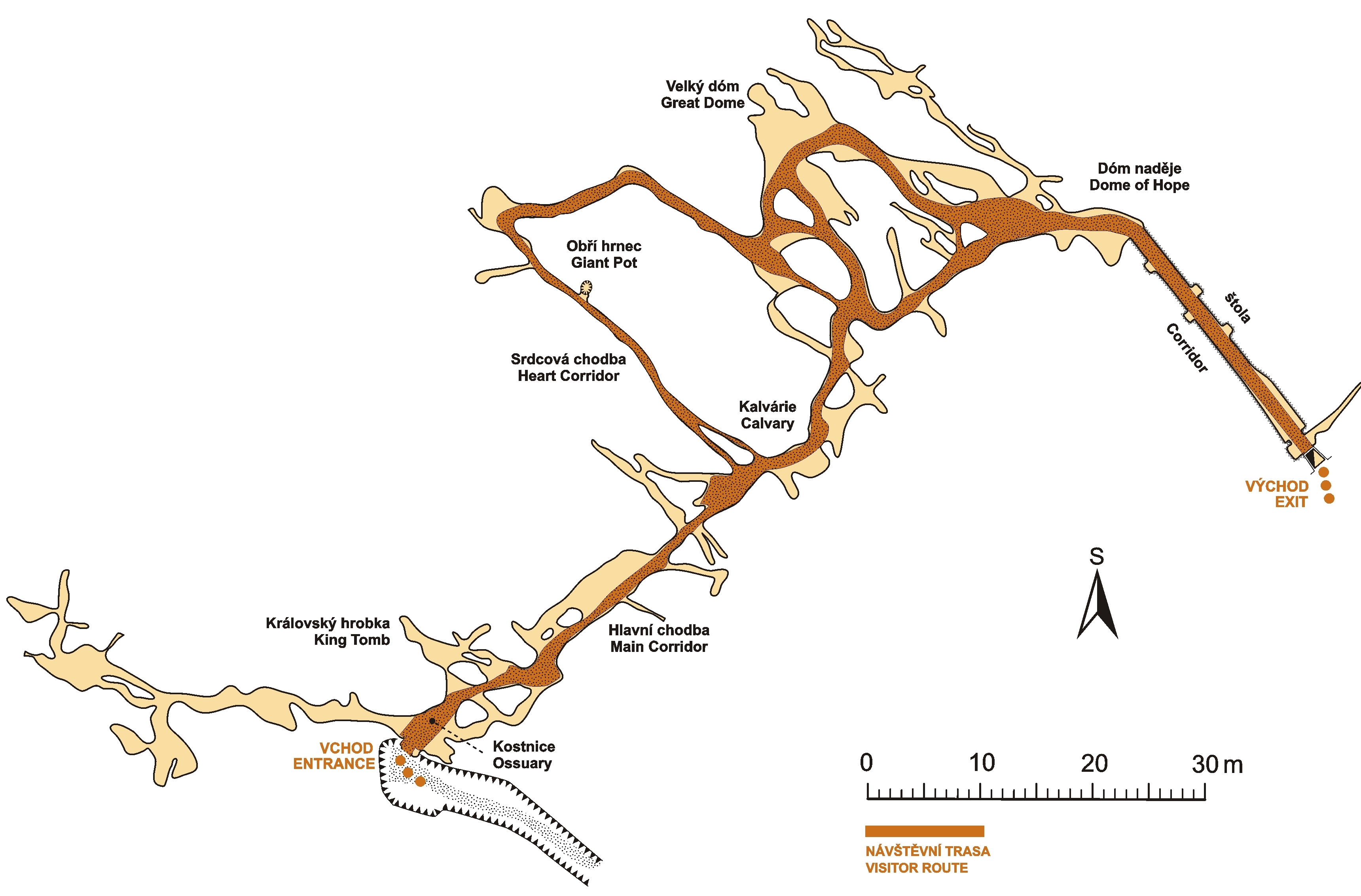 Jeskyně Na Špičáku - map