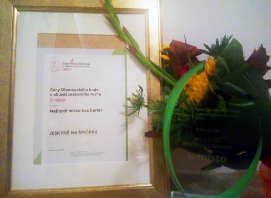 Jeskyně Na Špičáku se chlubí bronzem za přínos v cestovním ruchu