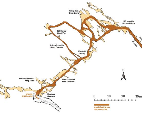 Jeskyně Na Špičáku - map
