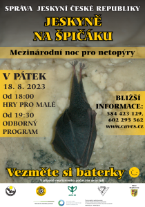 Mezinárodní noc pro netopýry na Špičáku, 18. 8. 2023 - plakát