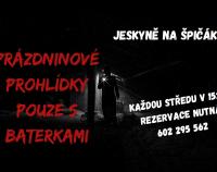Prázdninové prohlídky Jeskyně Na Špičáku pouze s baterkami 